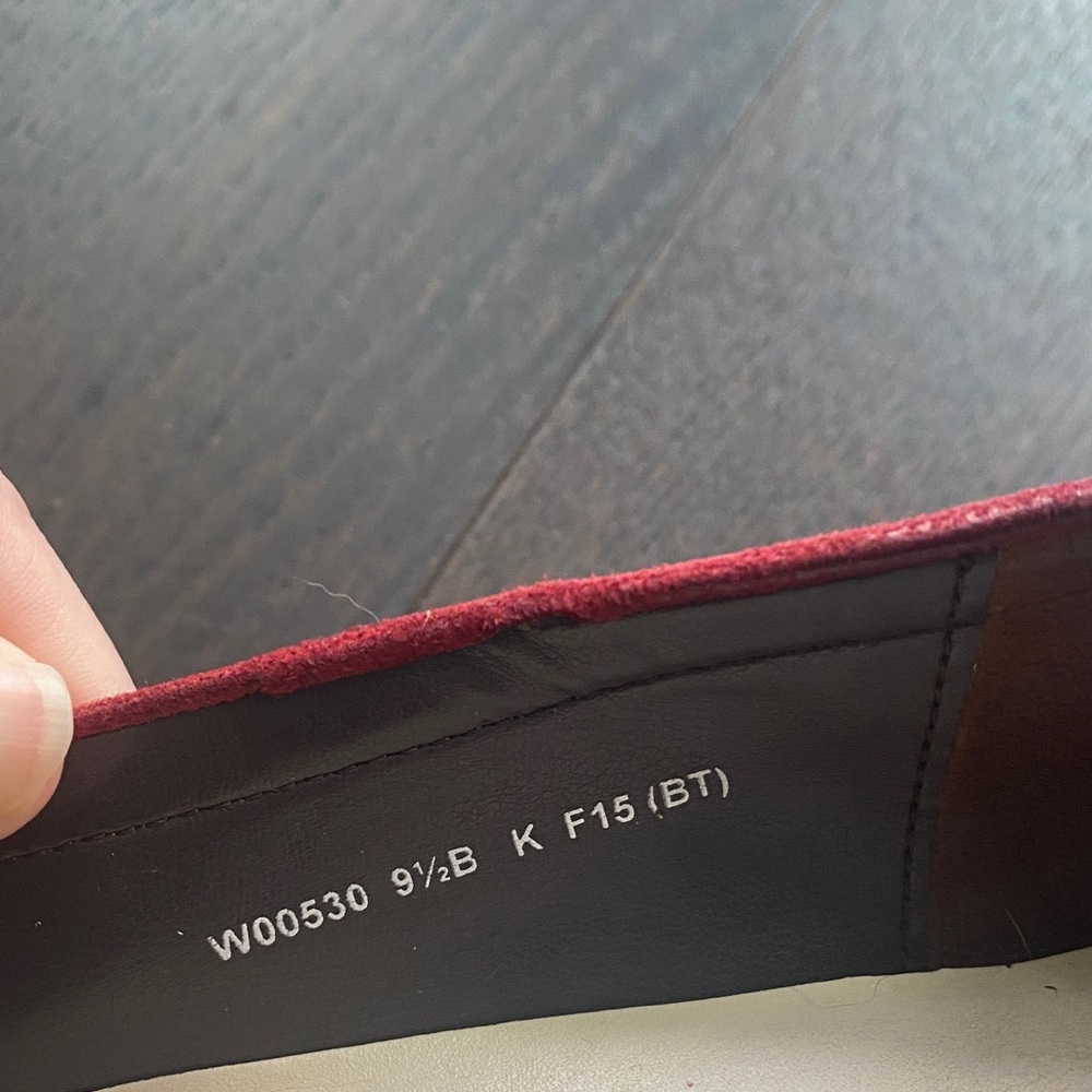 Cole Haan Red Suede Tassel Loafers - Picture 3 of 6
